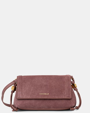 Coccinelle geantă crossbody pentru femei din piele întoarsă
