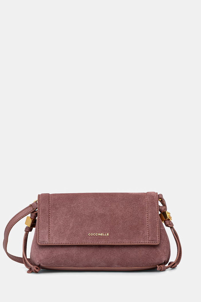 Coccinelle geantă crossbody pentru femei din piele întoarsă