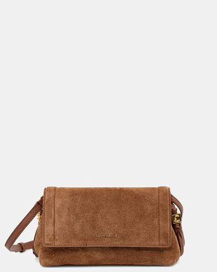 Coccinelle geantă crossbody pentru femei din piele întoarsă