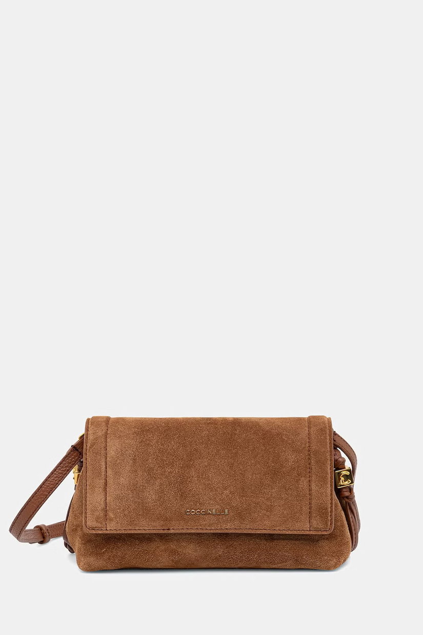 Coccinelle geantă crossbody pentru femei din piele întoarsă