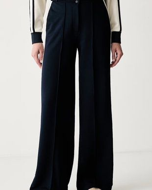 Guess pantaloni straight pentru femei cu bumbac PHOEBE