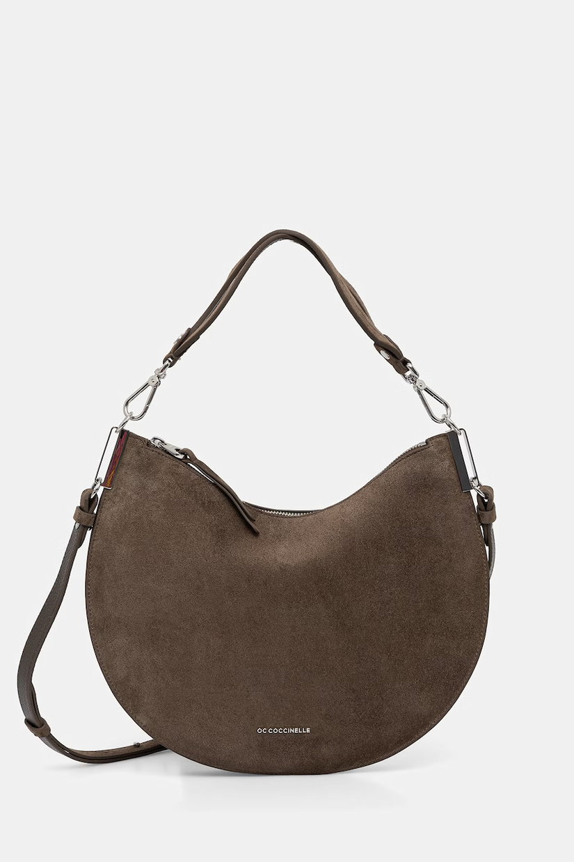 Coccinelle geantă crossbody pentru femei din piele întoarsă COCCINELLESUNUP SUEDE