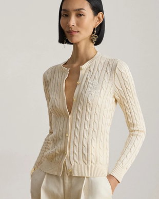 Lauren Ralph Lauren cardigan pentru femei, cu bumbac