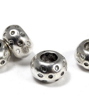 Margele din metal, argintiu antichizat, 5x8 mm