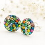 Cercei handmade Chaton Ball Feerie, tortite cu surub  Argint 925