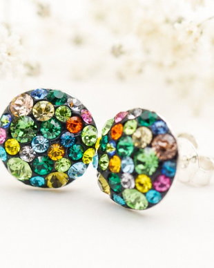 Cercei handmade Chaton Ball Feerie, tortite cu surub  Argint 925
