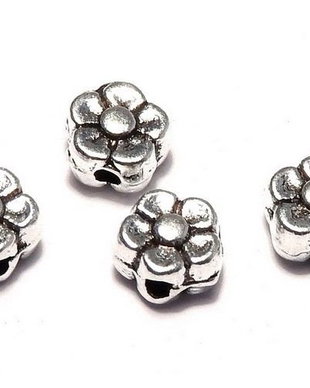 Margele din metal, argintiu antichizat, 5x3 mm