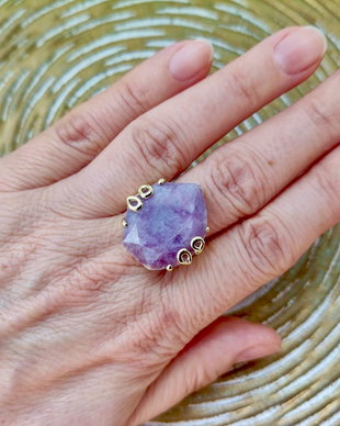 Inel ametist lavanda