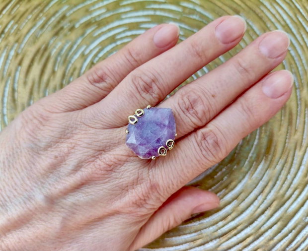 Inel ametist lavanda