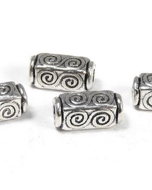 Margele din metal, argintiu antichizat, 10.5x5 mm