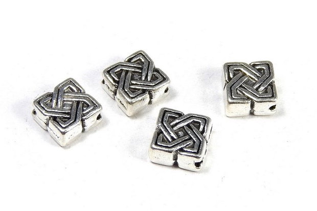 Margele din metal, argintiu antichizat, 7x4 mm