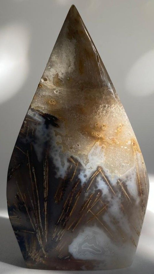 Agat Rutilat - Sculptura piatra semipretioasa