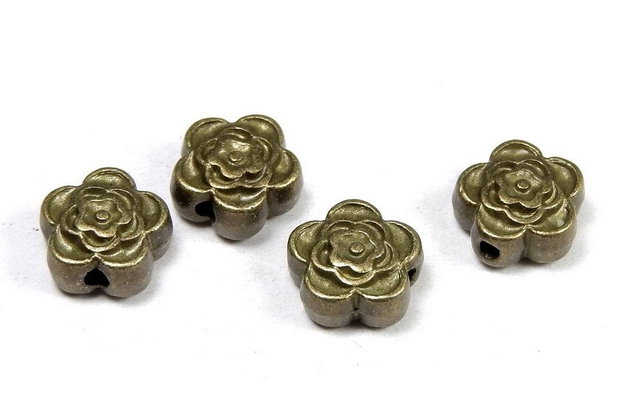 Margele din metal, bronz, 7x4 mm