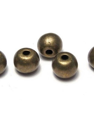 Margele din metal, bronz, 5 mm