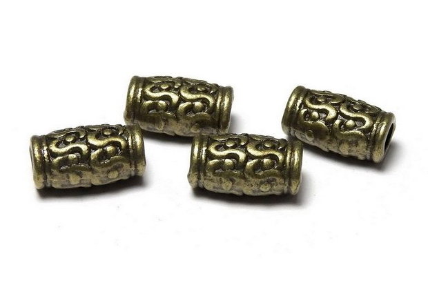 Margele din metal, bronz, 12x7 mm