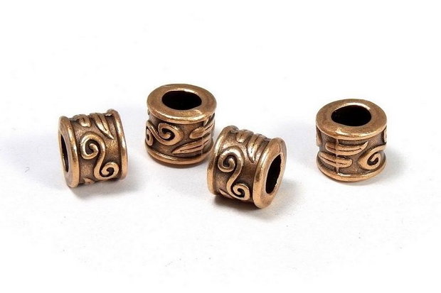 Margele din metal, cupru, 7x8.5 mm