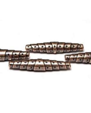 Margele din metal, cupru, 25x5 mm