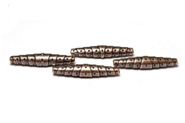 Margele din metal, cupru, 25x5 mm