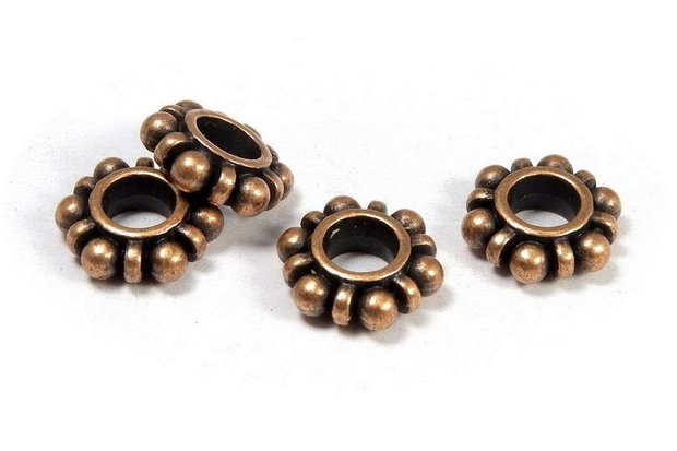 Margele din metal, cupru, 11 mm