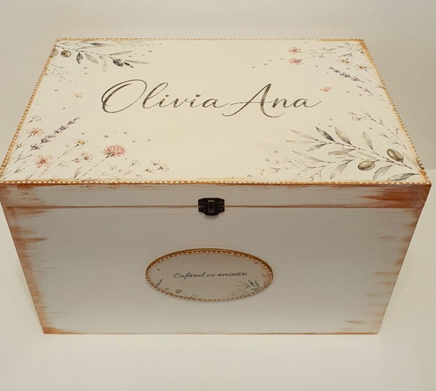 Cufar personalizat pentru pastrarea amintirilor / trusou botez