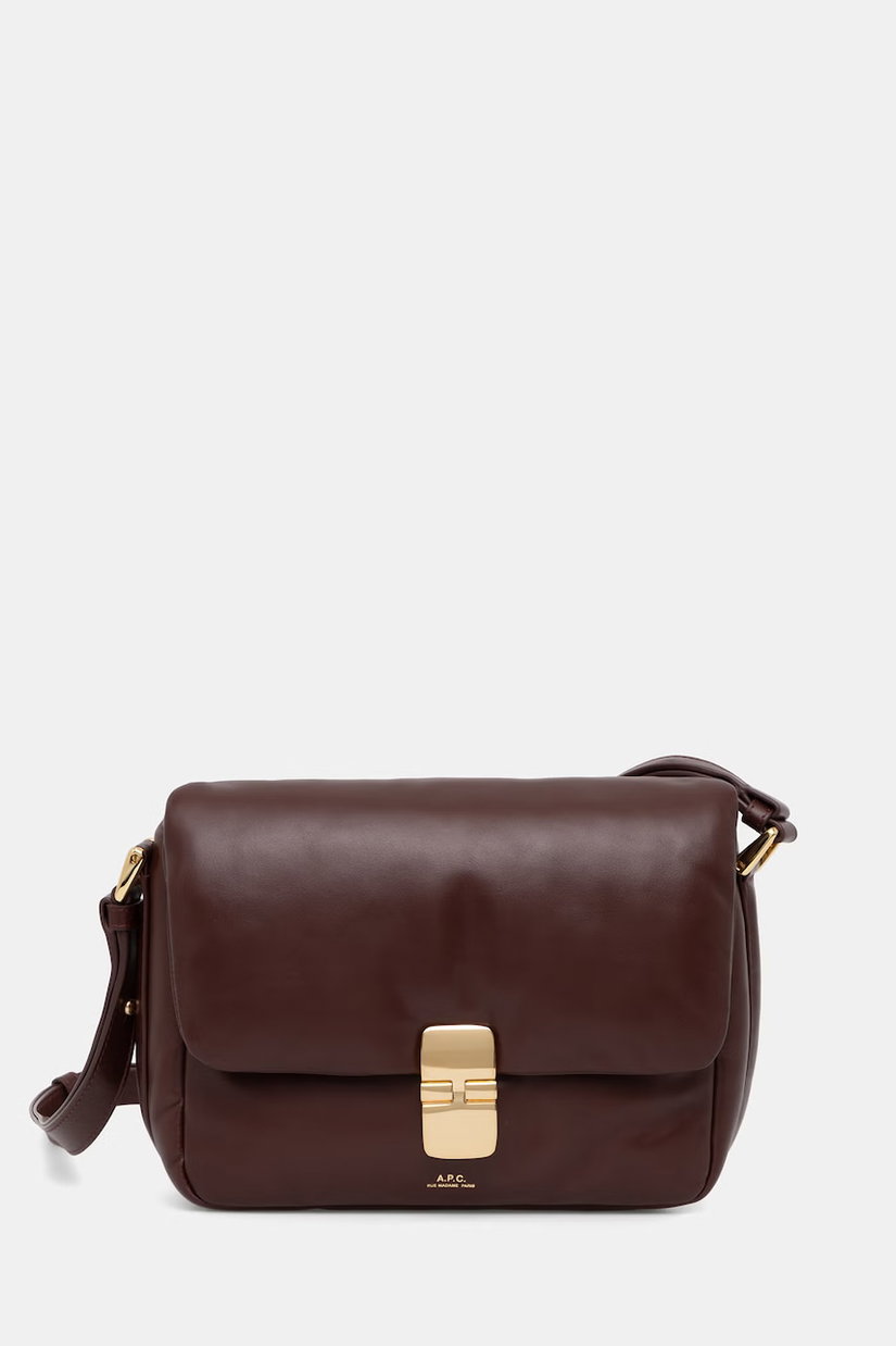 A.P.C. geantă crossbody pentru femei, din piele sac grace soft