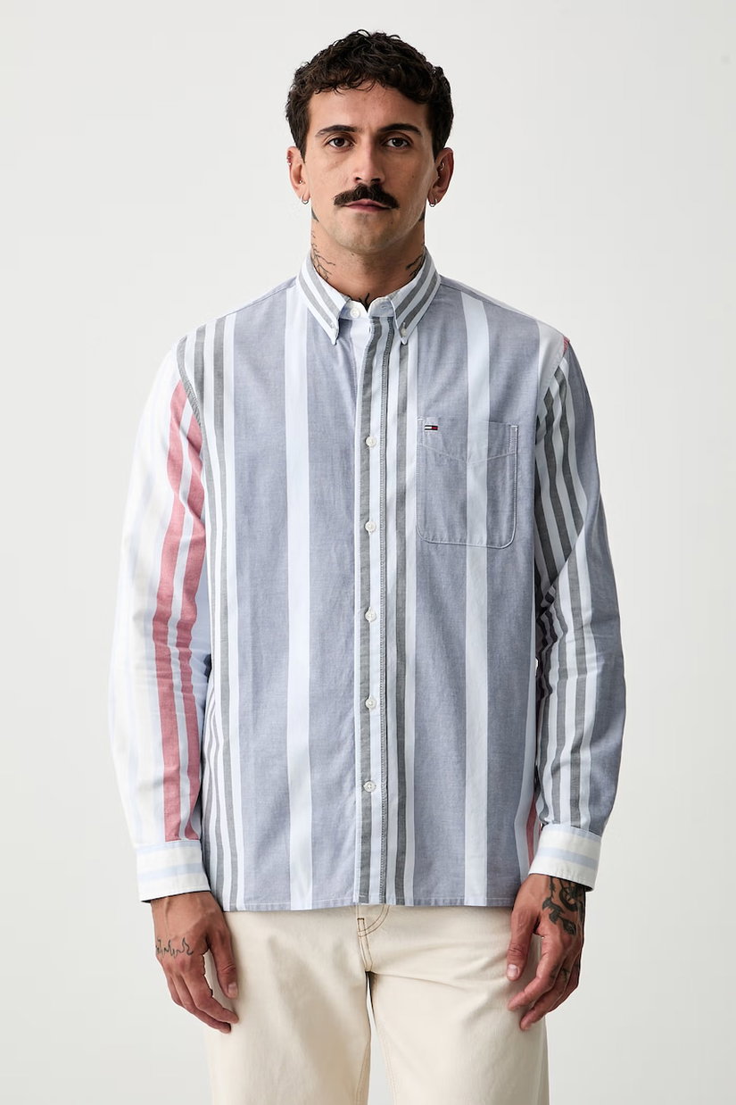 Tommy Jeans cămașă pentru bărbați din bumbac