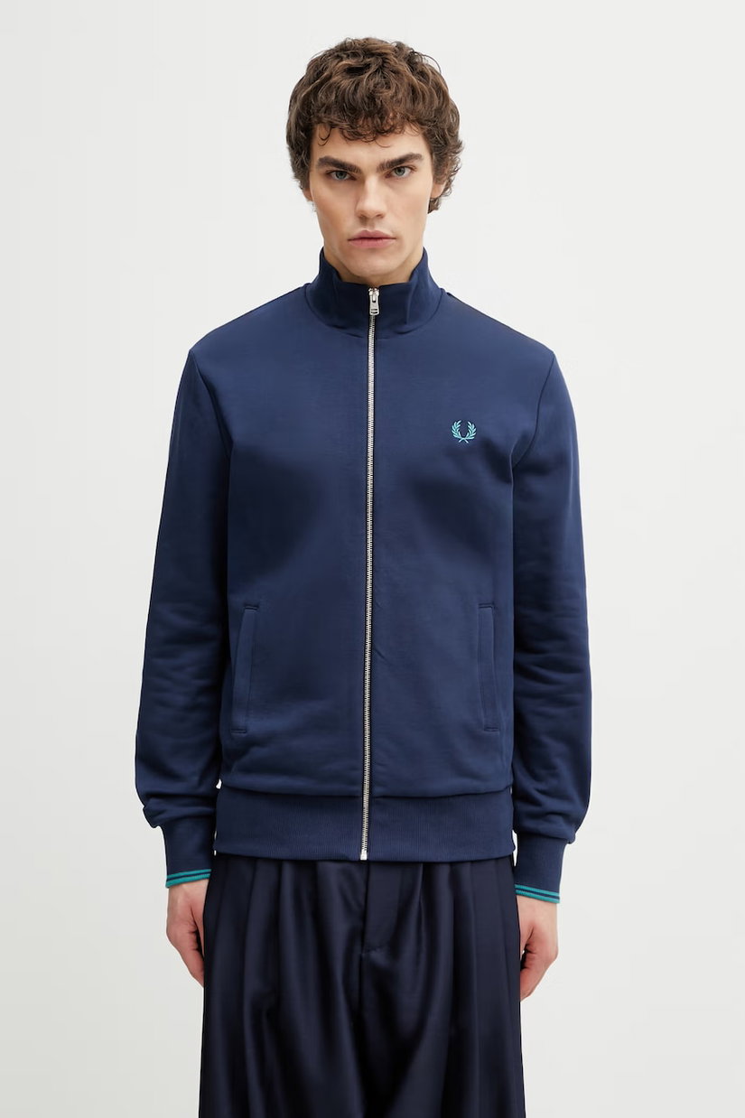Fred Perry hanorac cu fermoar bărbătesc din bumbac