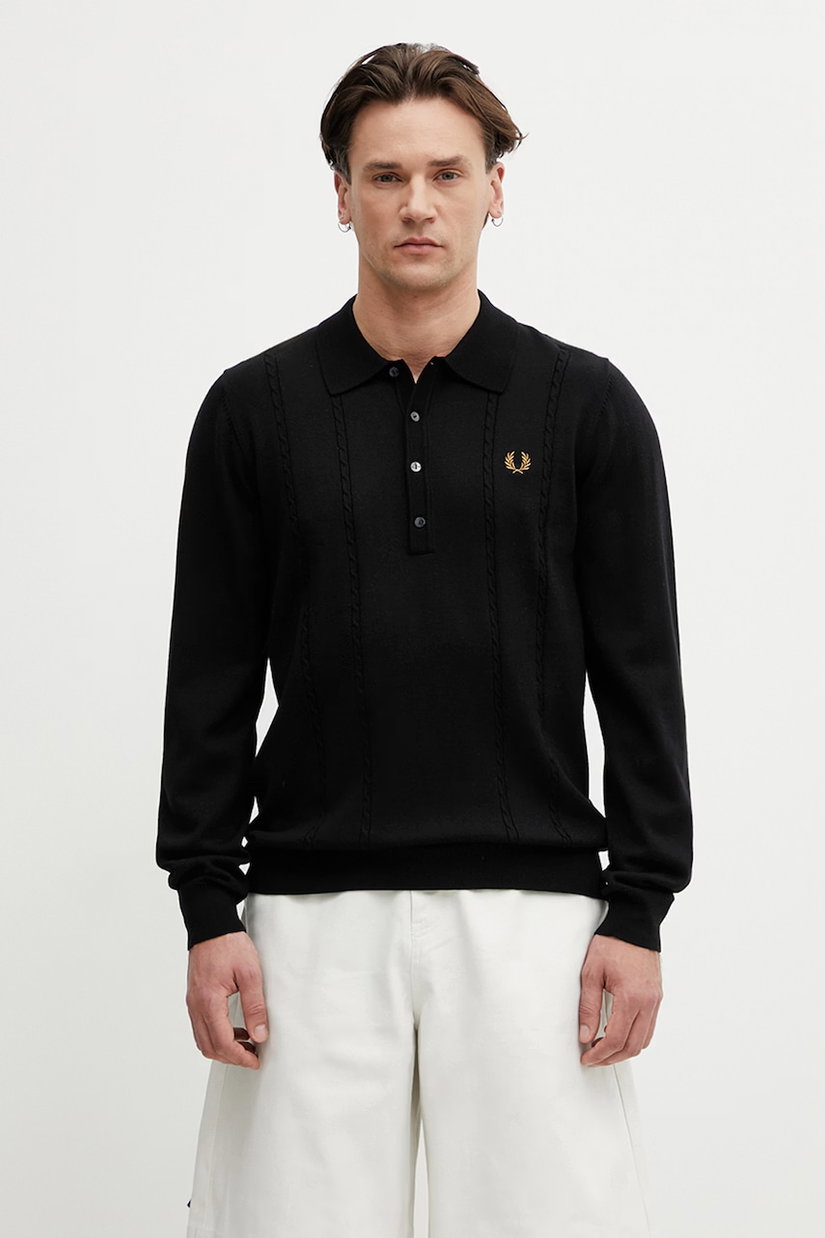 Fred Perry pulover pentru bărbați, cu amestec de lână