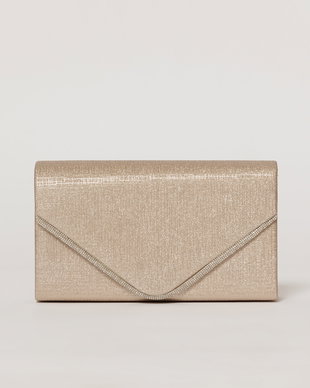 Clutch nude elegant cu clapeta decorata cu strasuri
