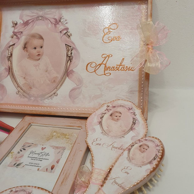 Set personalizat pentru taierea motului / tema vintage, poza