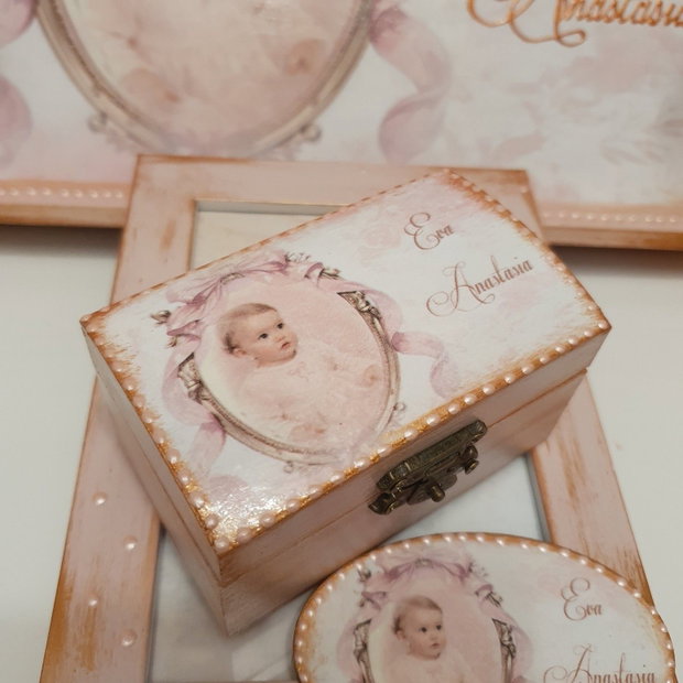 Set personalizat pentru taierea motului / tema vintage, poza