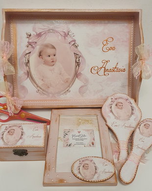 Set personalizat pentru taierea motului / tema vintage, poza
