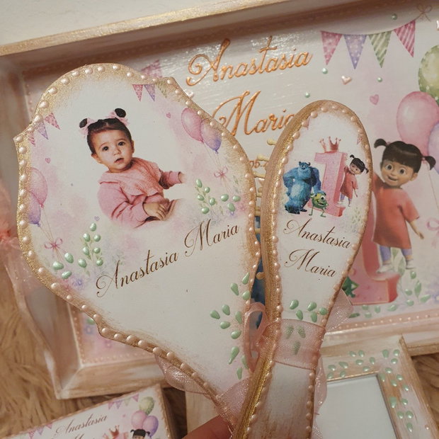 Set personalizat pentru taierea motului / tema Monsters, Inc. cu poza copilului