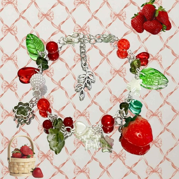 Brățară Handmade Strawberry Garden