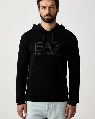EA7 Emporio Armani hanorac cu glugă pentru bărbați din bumbac