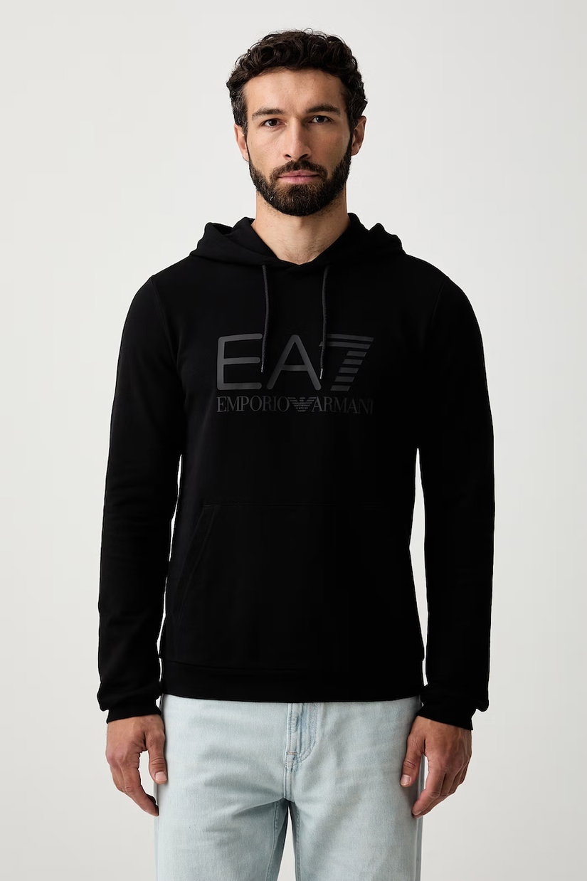 EA7 Emporio Armani hanorac cu glugă pentru bărbați din bumbac