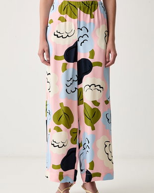 Marimekko pantaloni wide leg pentru femei din vâscoză