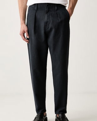 G-Star pantaloni pentru bărbați din bumbac Pleated Chino Relaxed Tapered