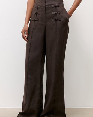 Answear.LAB pantaloni pentru femei, din in