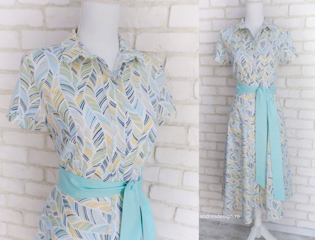 Rochie Camasa Frunze Pastel