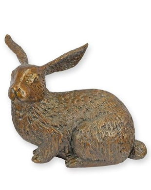 Iepuras sezand-statueta din bronz