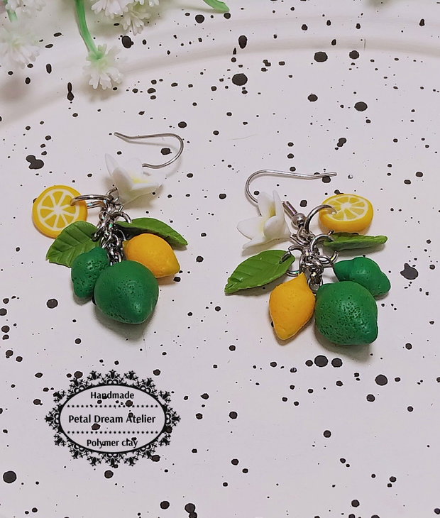 Cercei cu lămâi și lime