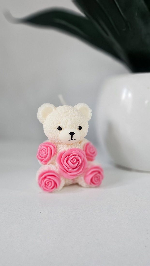 Lumânare ursuleț handmade  decor dulce și parfumat