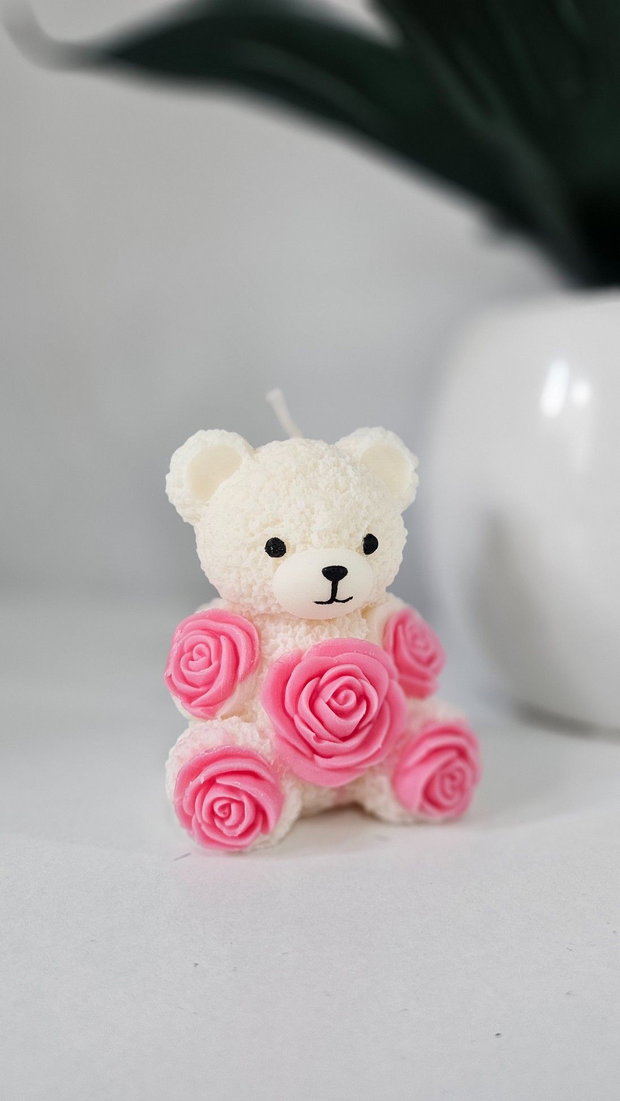Lumânare ursuleț handmade  decor dulce și parfumat