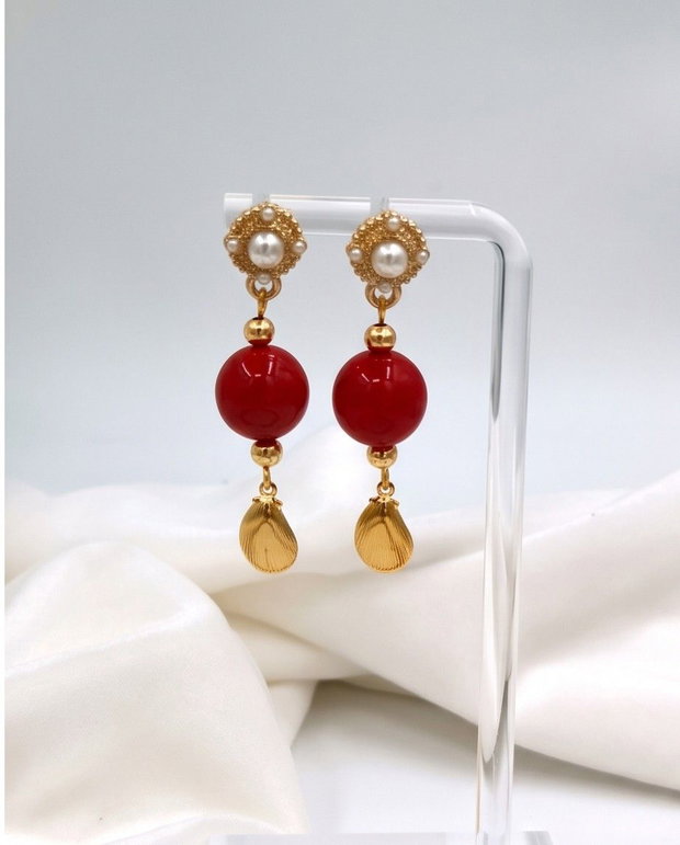 Rezervat Set Colier și Cercei Coral Embrace