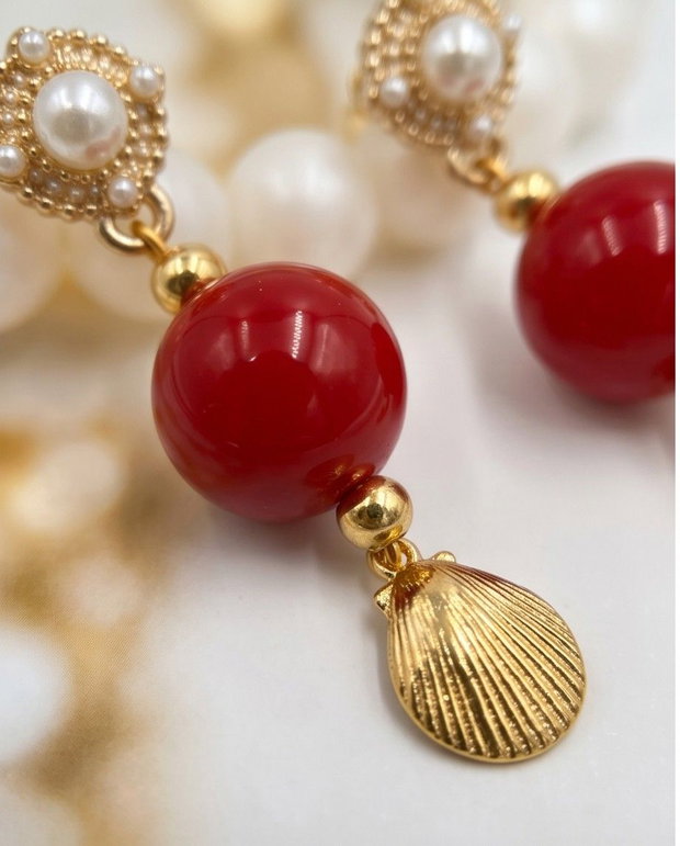 Rezervat Set Colier și Cercei Coral Embrace