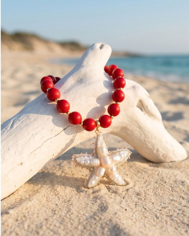 Rezervat Set Colier și Cercei Coral Embrace