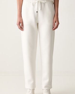 MM by Max Mara pantaloni de trening pentru femei cu bumbac MMLZINNIA