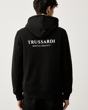 Trussardi hanorac cu glugă pentru bărbați din bumbac