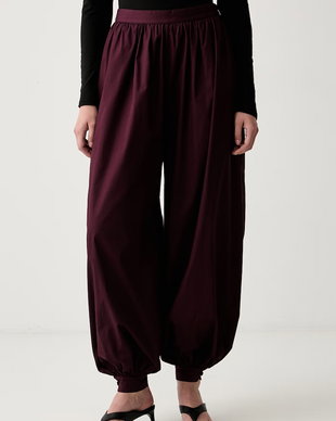 Rotate pantaloni pentru femei din bumbac